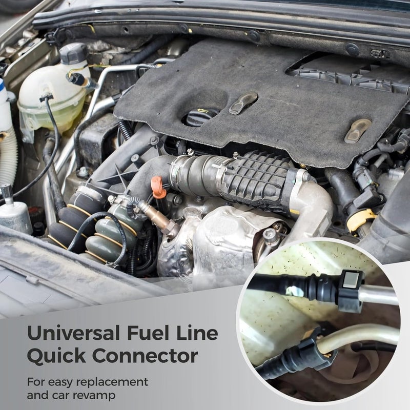 yeesport 2 PCS Fuel Line Quick Connectors, Automobile Fuel Line Replacement Connectors, Car Fuel Line Adapter Set for Convenient Replacement - Image 2